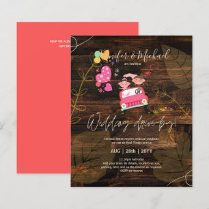 Invitations de mariage à budget Drive-BY - Couple 