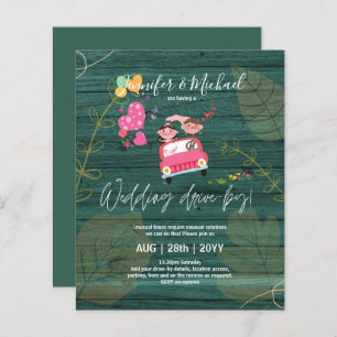 Invitations de mariage à budget Drive-BY - Couple 