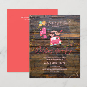 Invitations de mariage à budget Drive-BY - Couple 