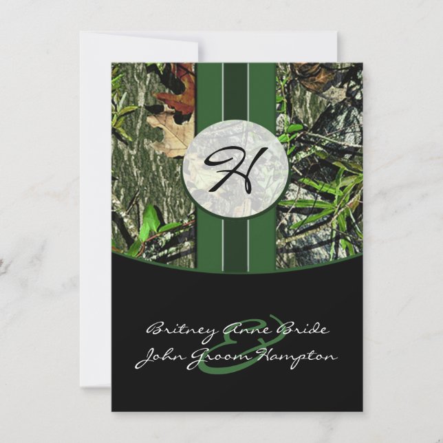 Invitations de mariage à Camo (Devant)
