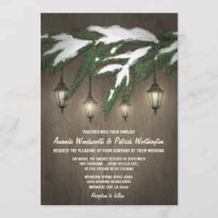 Invitations de mariage À feuillage persistant à la