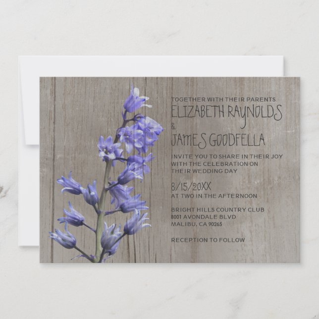 Invitations de mariage à Hyacinth en Russie (Devant)