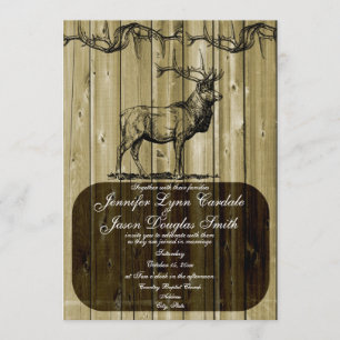Invitations de mariage à la chasse à la faune de R