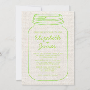 Invitations de mariage à la cime russe Burlap Maso