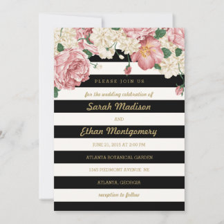 Invitations de mariage à la florale