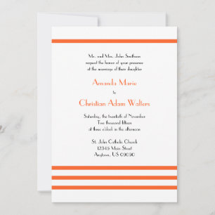 Invitations de mariage à la mode (orange)