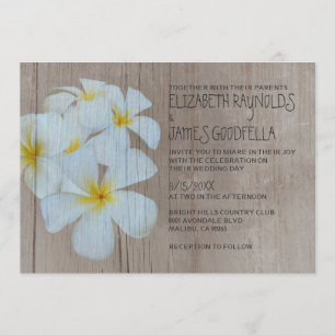 Invitations de mariage à la plumeria russe