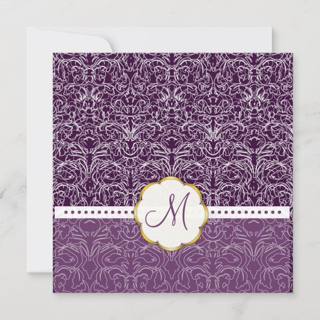 Invitations de mariage à l'accent de la dentelle b (Devant)