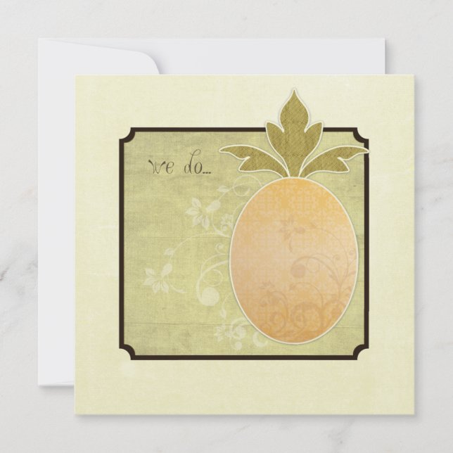 Invitations de mariage à l'ananas (Devant)
