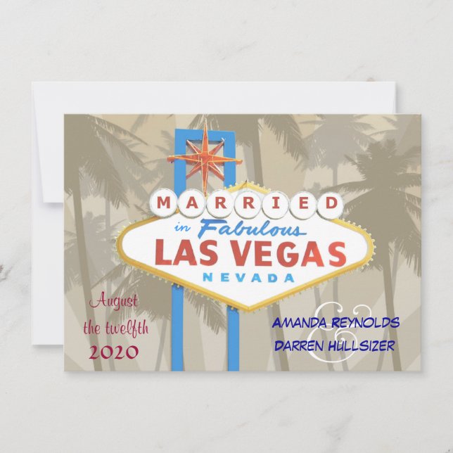 Invitations de mariage à Las Vegas - 4,5 po x 6,25 (Devant)
