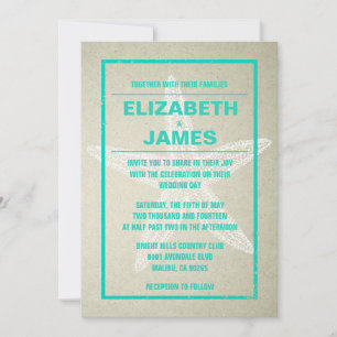Invitations de mariage à l'étoile de mer russe