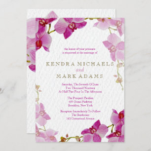 Invitations de mariage à l'orchidée