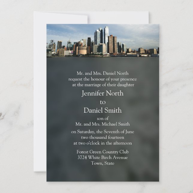 Invitations de mariage à New York (Devant)