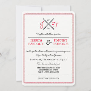 Invitations de mariage amoureux de baseball