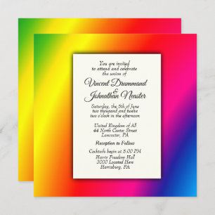 Invitations de mariage Arc-en-ciel