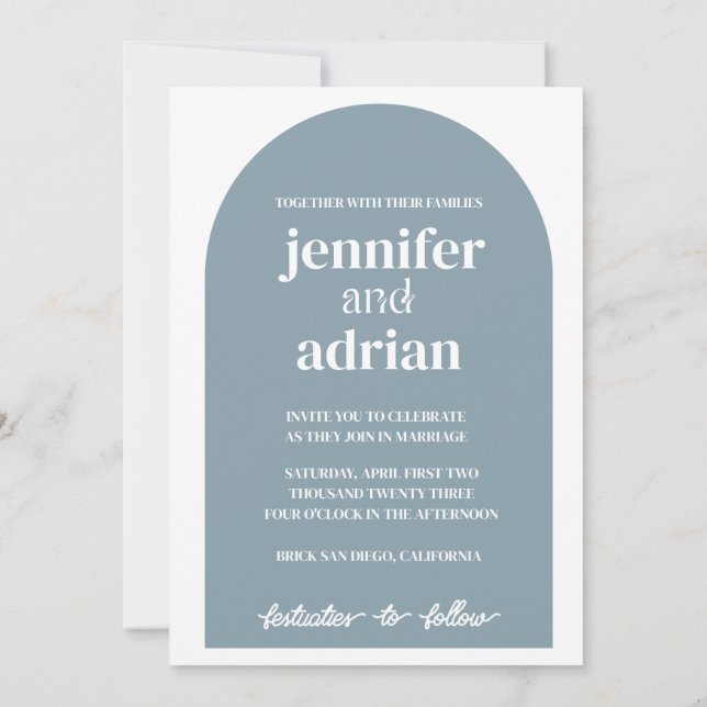 Invitations de mariage Arch (Dos)