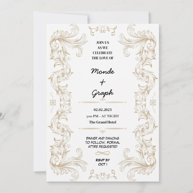 Invitations de mariage Art (Devant)