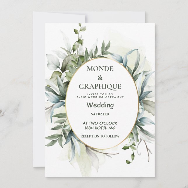 Invitations de mariage Art (Devant)