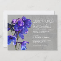Invitations de mariage au delphinium