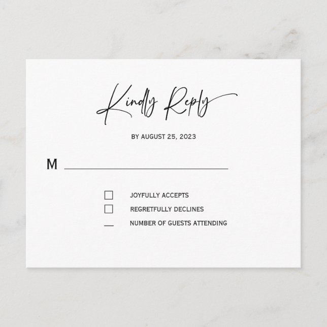 Invitations de mariage avec rsvp (Devant)