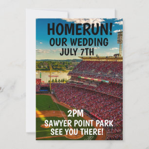 INVITATIONS DE MARIAGE BASEBALL CINCINNATI