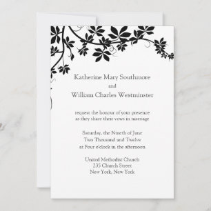 Invitations De Mariage Blanc Et Noir