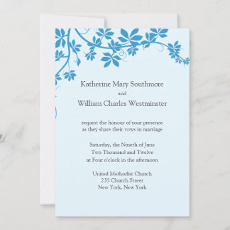 Invitations de mariage bleu