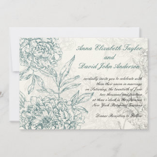 Invitations de mariage botanique élégantes