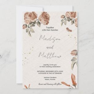Invitations de mariage Brown