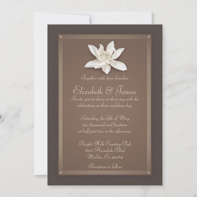Invitations de mariage Brown (Devant)