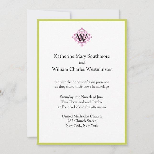 Invitations de mariage budgétaire (Devant)