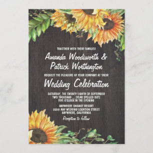 Invitations de Mariage campagnard d'aquarelle de t