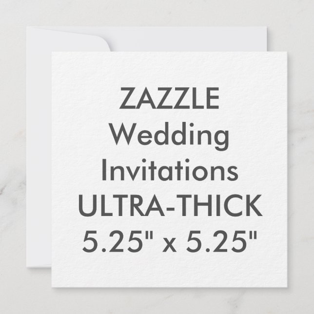 Invitations de mariage Carré ULTRA-THICK 360 lb 5, (Devant)