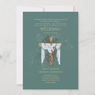 Invitations de mariage catholique Christian Elegan