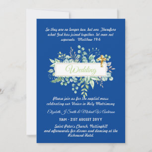 Invitations de mariage catholique Verdure botaniqu
