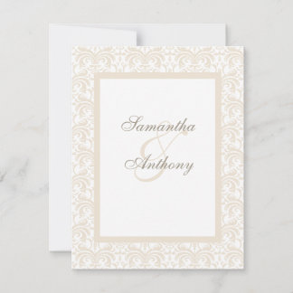 Invitations de mariage Champagne et Blanc