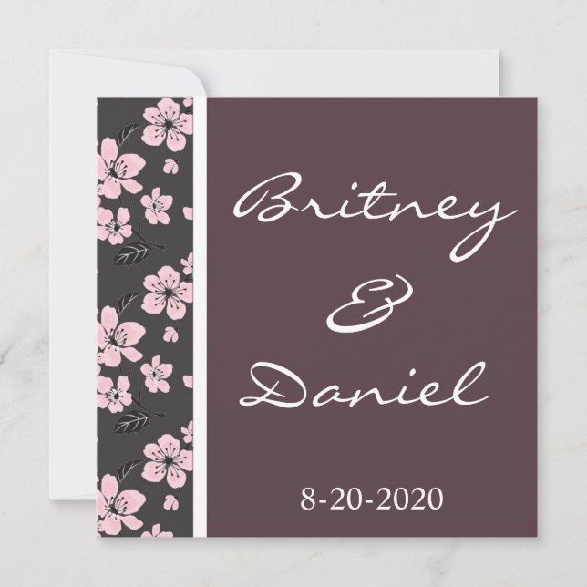 Invitations de mariage Cherry Blossom (Devant)