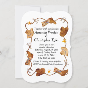 Invitations de mariage Cowboy