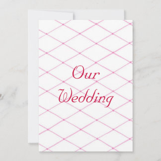 Invitations de mariage, Crise rose sur blanc