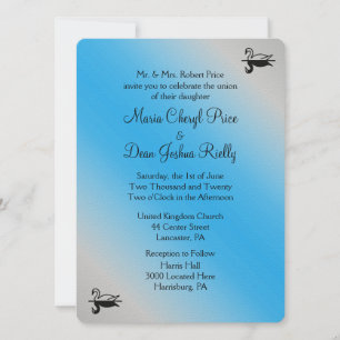 Invitations de mariage cygne