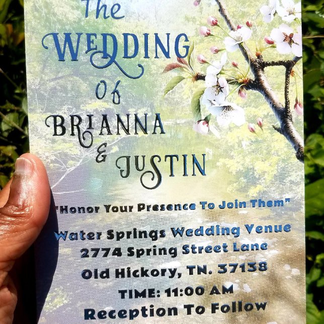 Invitations de mariage dans le ruisseau aquatique  (Créateur téléchargé)