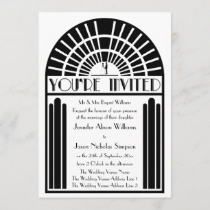 Invitations de mariage dans le style Art déco auda