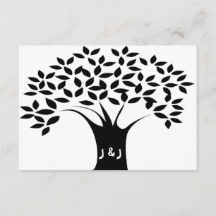Invitations de mariage d'arbre de B&W
