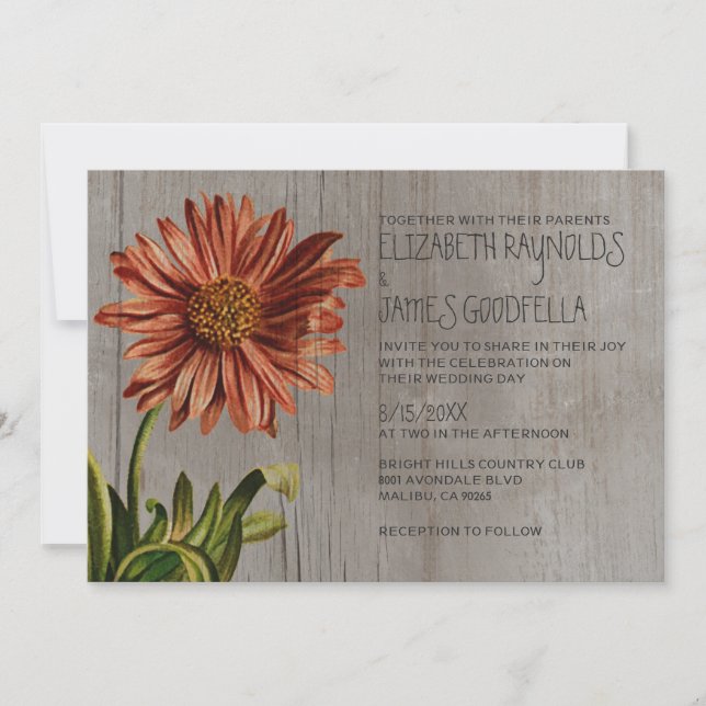 Invitations de mariage d'austères russes (Devant)