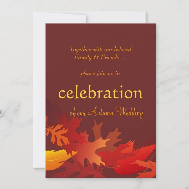 Invitations de mariage d'automne (Devant)