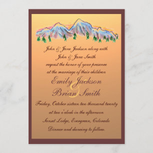 Invitations de mariage d'automne de conception de