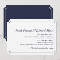 Invitations de mariage de base à la frontière (ble