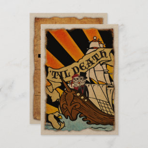 invitations de mariage de bateau pirate