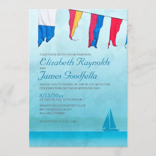 Invitations de mariage de bateaux