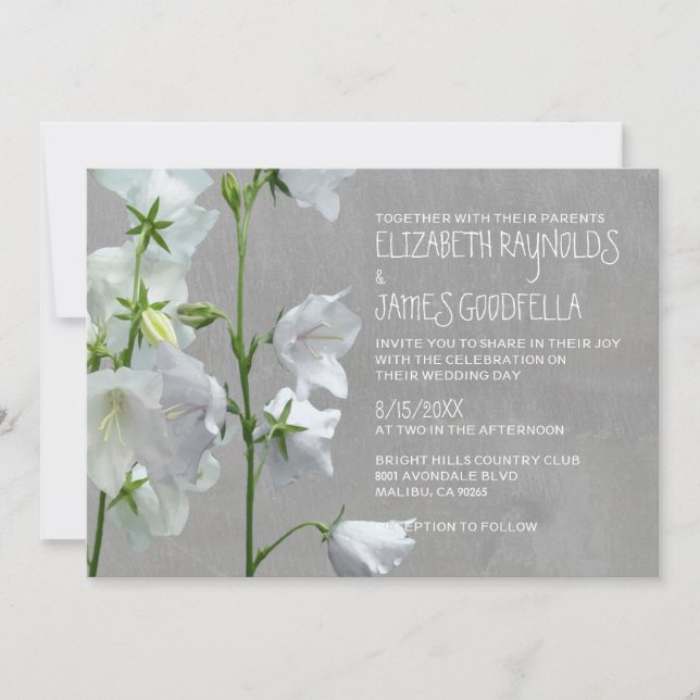 Invitations de mariage de Bellflower (Devant)